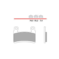 Pastillas de freno sinterizadas BREMBO UPGRADE Z04 - 107A48617