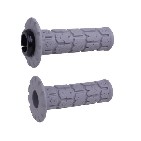 Puños ODI Rogue SX-MX V2 Lock-On - gris/plata