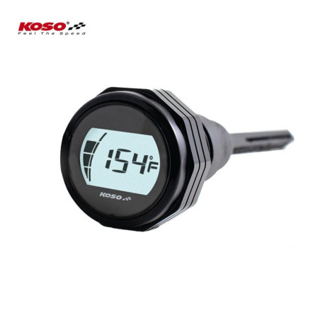 Medidor de aceite KOSO con pantalla LCD – carcasa negra