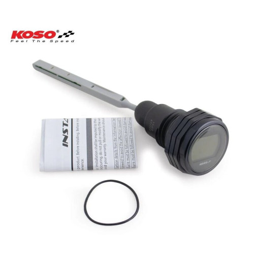 Medidor de aceite KOSO con pantalla LCD – carcasa negra