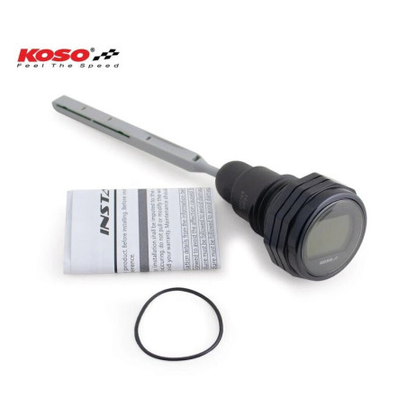 Medidor de aceite KOSO con pantalla LCD – carcasa negra