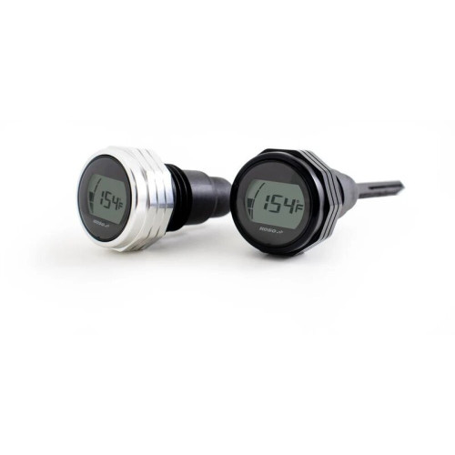 Medidor de aceite KOSO con pantalla LCD – carcasa negra