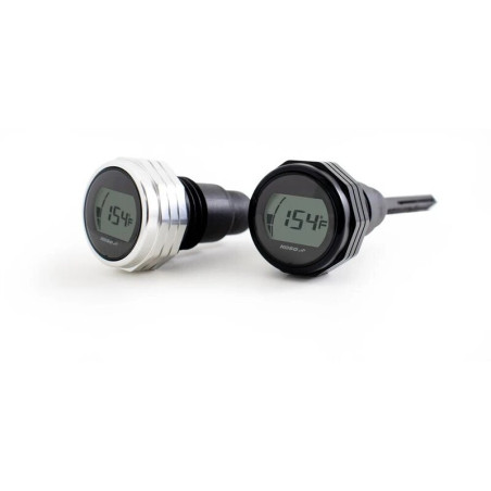 Medidor de aceite KOSO con pantalla LCD – carcasa negra