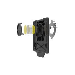 Portamatrículas RACETECH con compartimento para localizador – negro