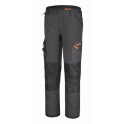 Pantalón de trabajo BETA 7818G multibolsillos en tejido elástico - Gris