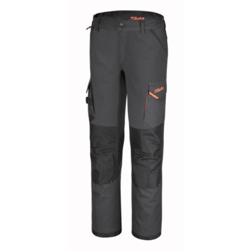 Pantalón de trabajo BETA 7818G multibolsillos en tejido elástico - Gris