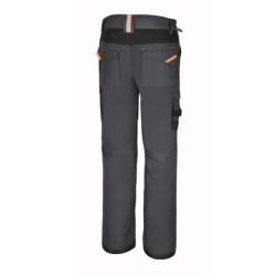 Pantalón de trabajo BETA 7818G multibolsillos en tejido elástico - Gris 2