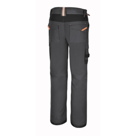 Pantalón de trabajo BETA 7818G multibolsillos en tejido elástico - Gris