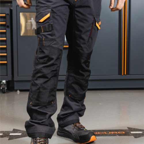 Pantalón de trabajo BETA 7818G multibolsillos en tejido elástico - Gris