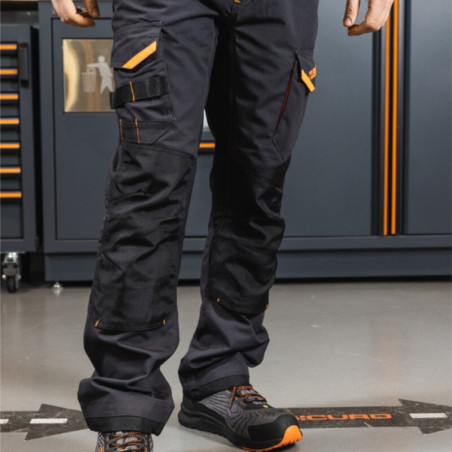 Pantalón de trabajo BETA 7818G multibolsillos en tejido elástico - Gris