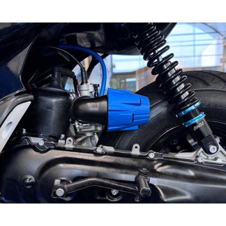 Air Box Azul Pequeño 90° Ø32mm POLINI