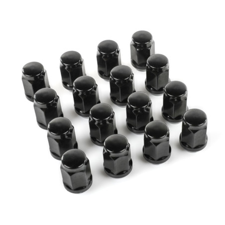 Tuercas de rueda KIMPEX cónicas M10x1.25 – 16 piezas – negro