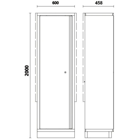Armario metálico para herramientas BETA C45PRO 2.0 con soporte y 1 puerta