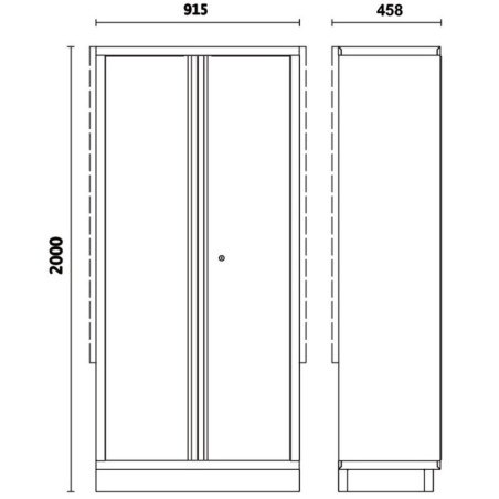Armario metálico para herramientas BETA C45PRO 2.0 con soporte y 2 puertas