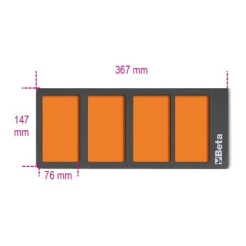 Termoformado de espuma BETA VPM3 EVA con 4 bandejas para piezas pequeñas