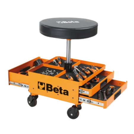 Asiento giratorio BETA ajustable con cajones para herramientas