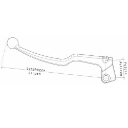 Maneta de embrague plegable DOMINO F33 2