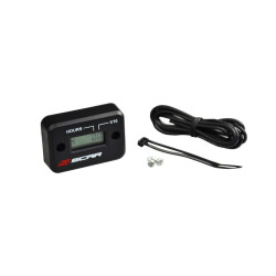 Cuentahoras SCAR cableado con velcro negro