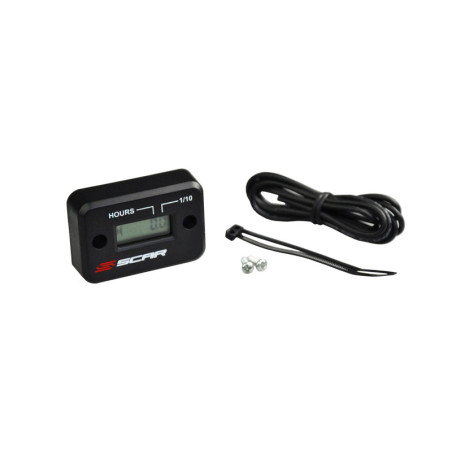 Cuentahoras SCAR cableado con velcro negro