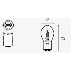 Lámpara TECNIUM S1 12V 25/25W - 10 uds
