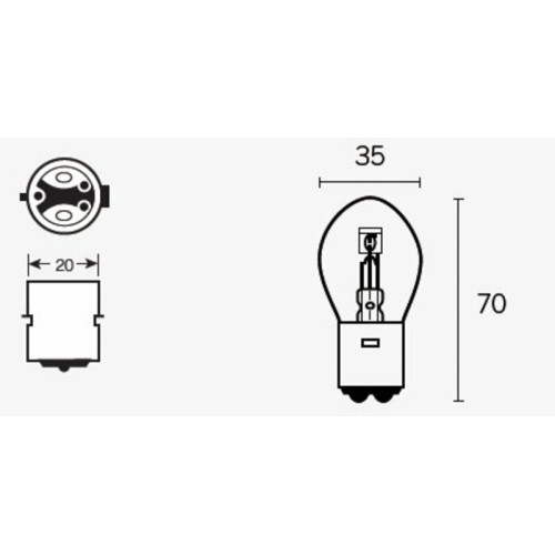 Lámpara TECNIUM S1 12V 25/25W - 10 uds