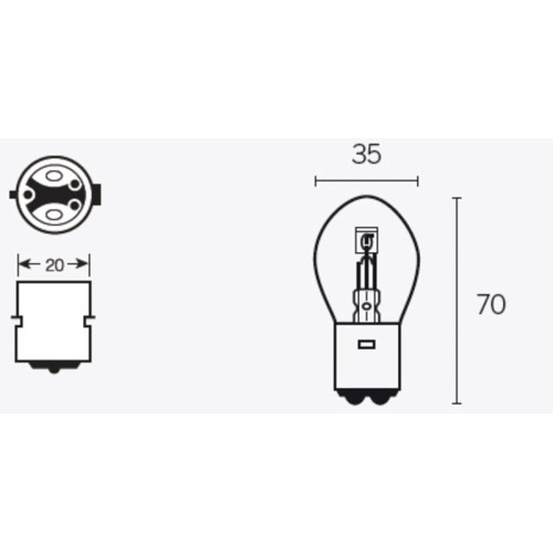 Lámpara TECNIUM B35 12V 35/35W - 10 uds