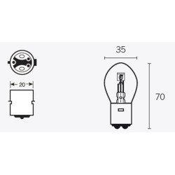 Lámpara TECNIUM S2 12V 40/45W - 10 uds