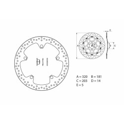 Disco de freno BREMBO Serie Oro redondo fijo