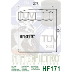 Filtro de aceite HIFLOFILTRO cromo - HF171C 2