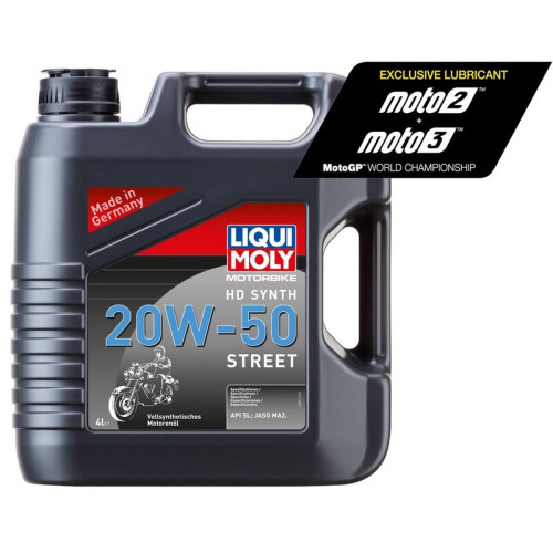 Aceite de motor LIQUI MOLY Sintético 4T 20W-50 HD V-Twin - Garrafa 4L