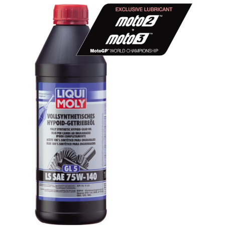 Aceite de transmisión de cardán LIQUI MOLY Sintético GL5 75W-140 - Especial grupos BMW - Botella 1L