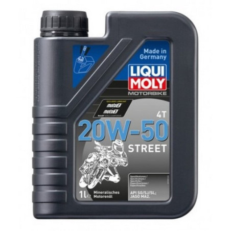 Aceite de motor LIQUI MOLY Mineral 4T 20W-50 Street - Botella 1L