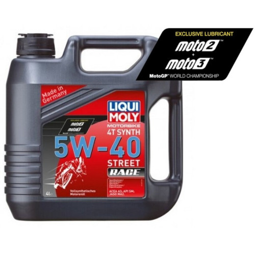 Aceite de motor LIQUI MOLY Sintético 4T 5W-40 Street Race - Garrafa 4L