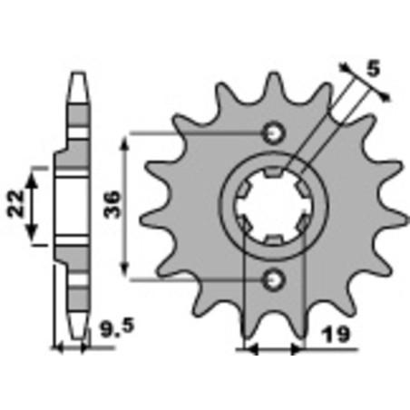 Kit de cadena JT 520HDS 14/51 Standard - corona ultraligero